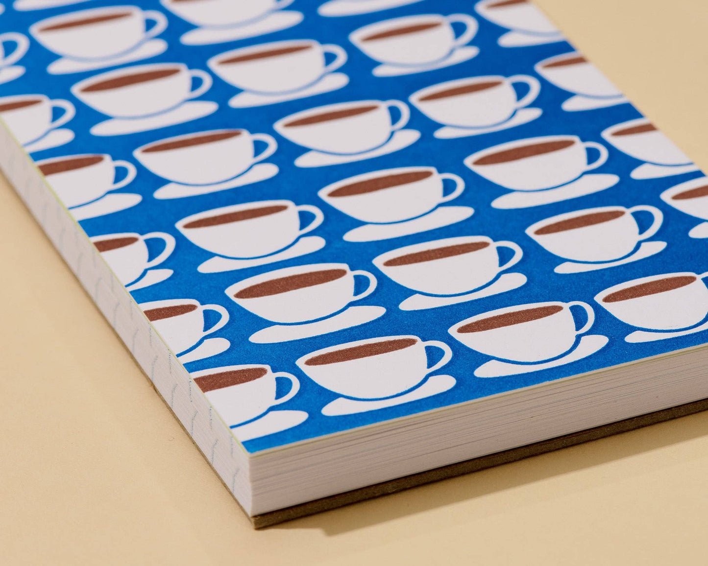 Coffee Mug Letterpress Spiral Pocket Notebook