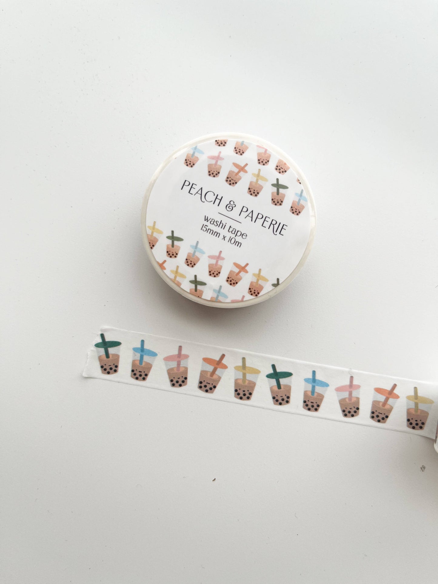 Colorful Boba Washi Tape