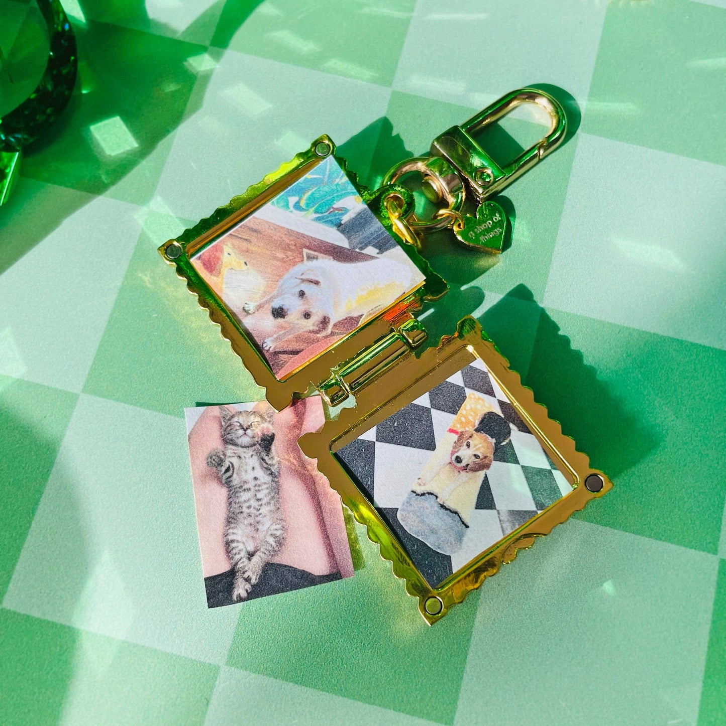 Ravioli Locket Keychain