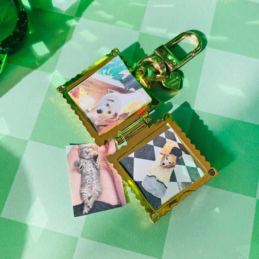 Ravioli Locket Keychain