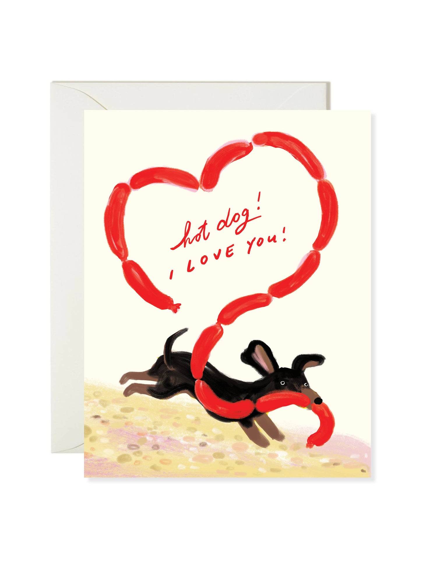 Hot Dog Link Love Card