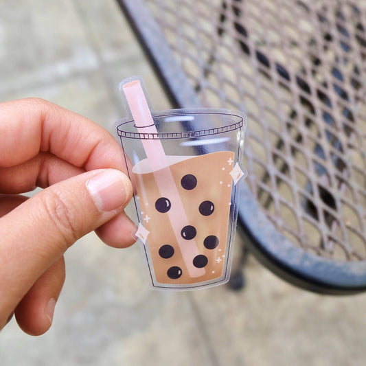 Boba Clear Sticker