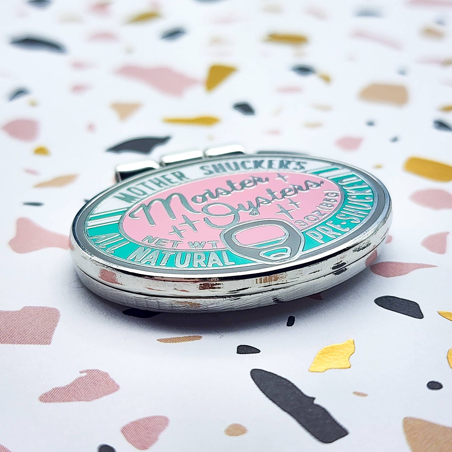 Tinned Oysters Enamel Pin