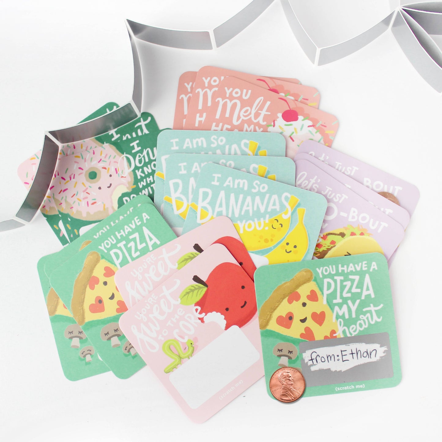 Scratch-off Valentine Cards - Snack Pack