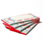 Stack of milk carton notepads on a white background