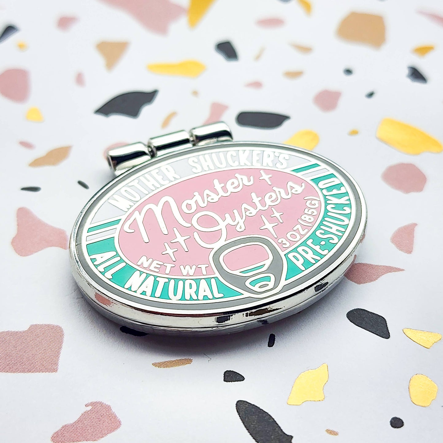 Tinned Oysters Enamel Pin