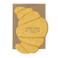 Back of die cut croissant blank greeting card