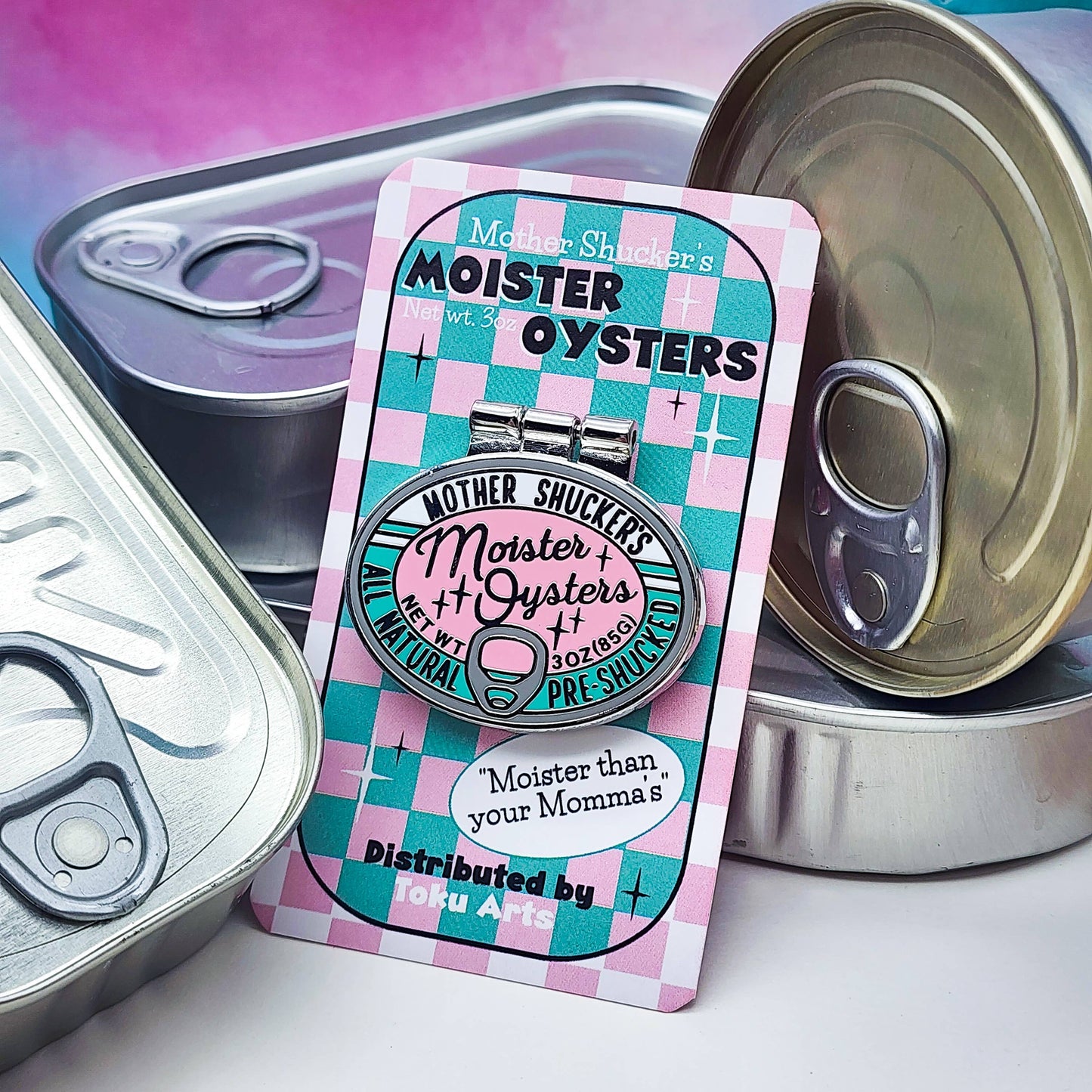 Tinned Oysters Enamel Pin