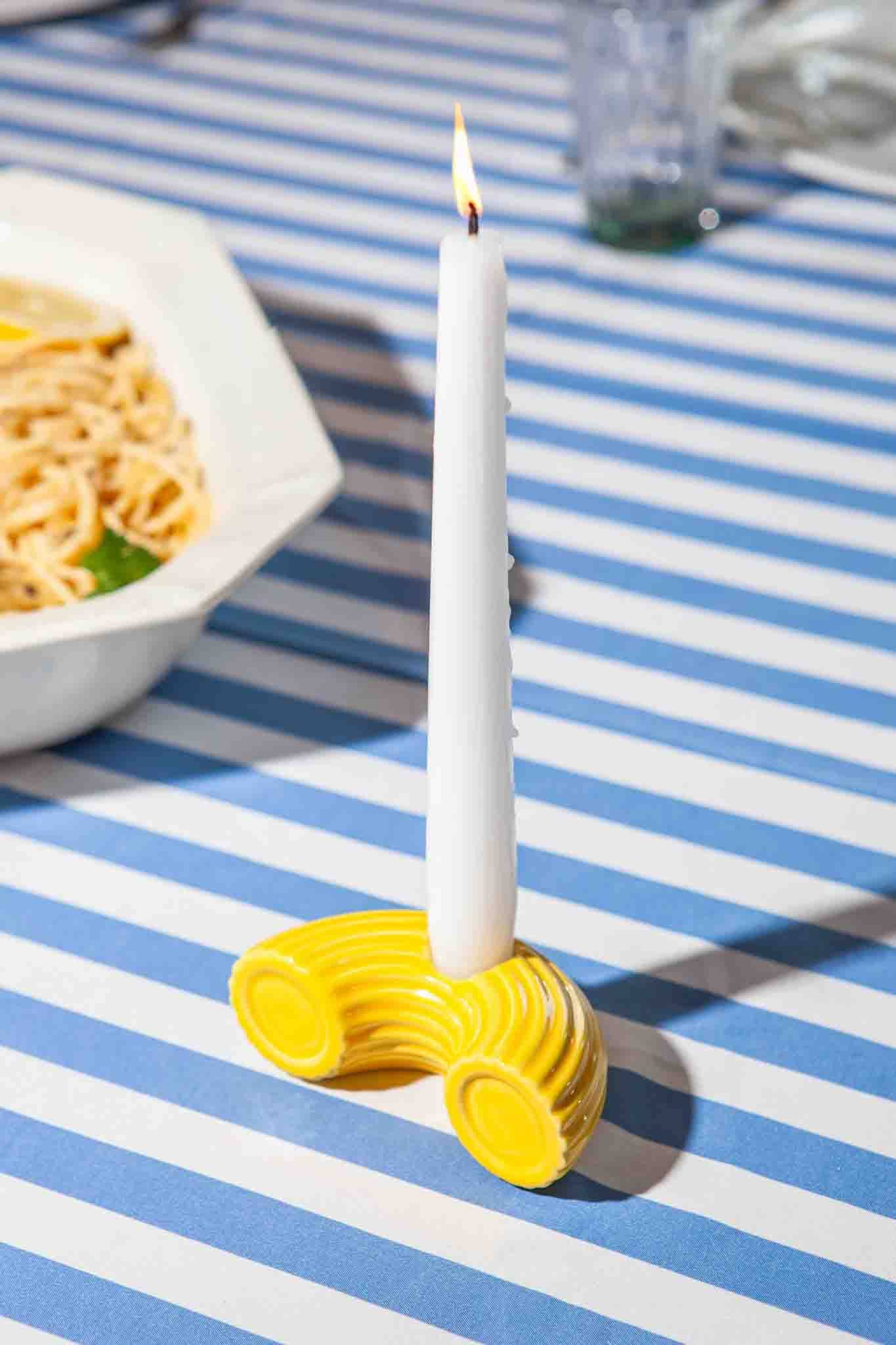 Macaroni Candle Holder
