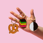 Soft Pretzel Enamel Keychain