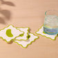 Dill Pickle Letterpress Vellum Coasters