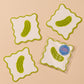 Dill Pickle Letterpress Vellum Coasters