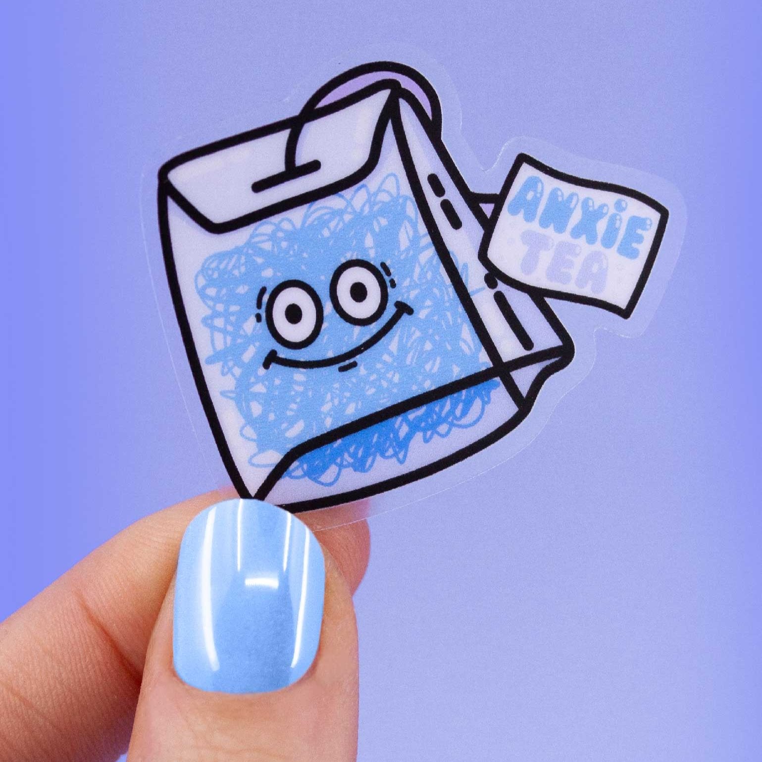 Anxie-Tea vinyl STICKER – Parchment Paper