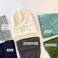 Color chart showing off the different color options: heather grey, white, jade, navy, charcaol grey, and olive green.
