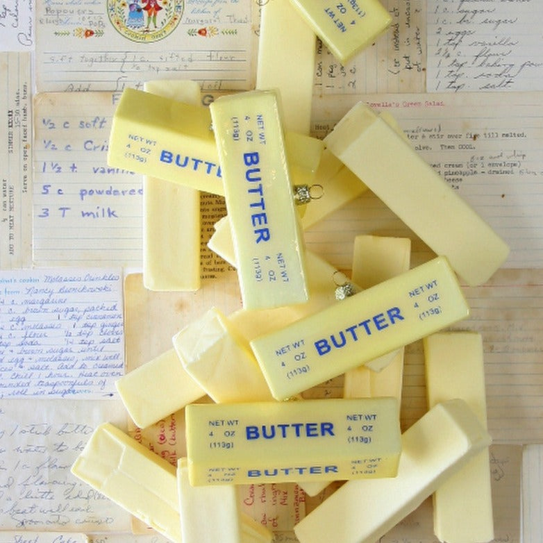 stick of butter ornaments pile 