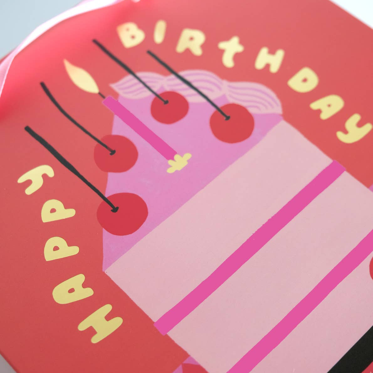 Cherry Birthday Cake Gift Bag