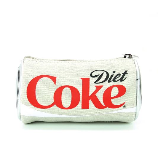 Canvas pouch with red and black 'Diet Coke' text on a white background