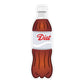Illustration of a diet soda bottle with a white label as a bookmark on a white background