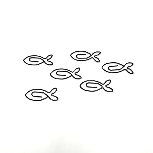 6 fish paper clips