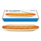 A ceramic hot dog incense holder  shown below its blue and white retail box. The brand 'Fred' and product line 'Frankincense' are visible on the packaging.