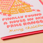 Close up view of text on holiday greeting card