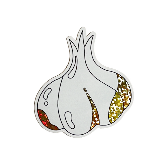 glitter garlic sticker 