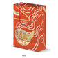 red gift bag with swirly design that mimic noodles coming out of a bowl of soup with chopsticks and a spoon above