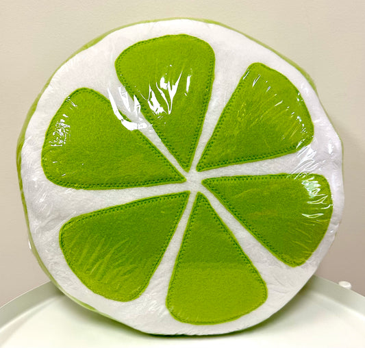 Lime slice pillow