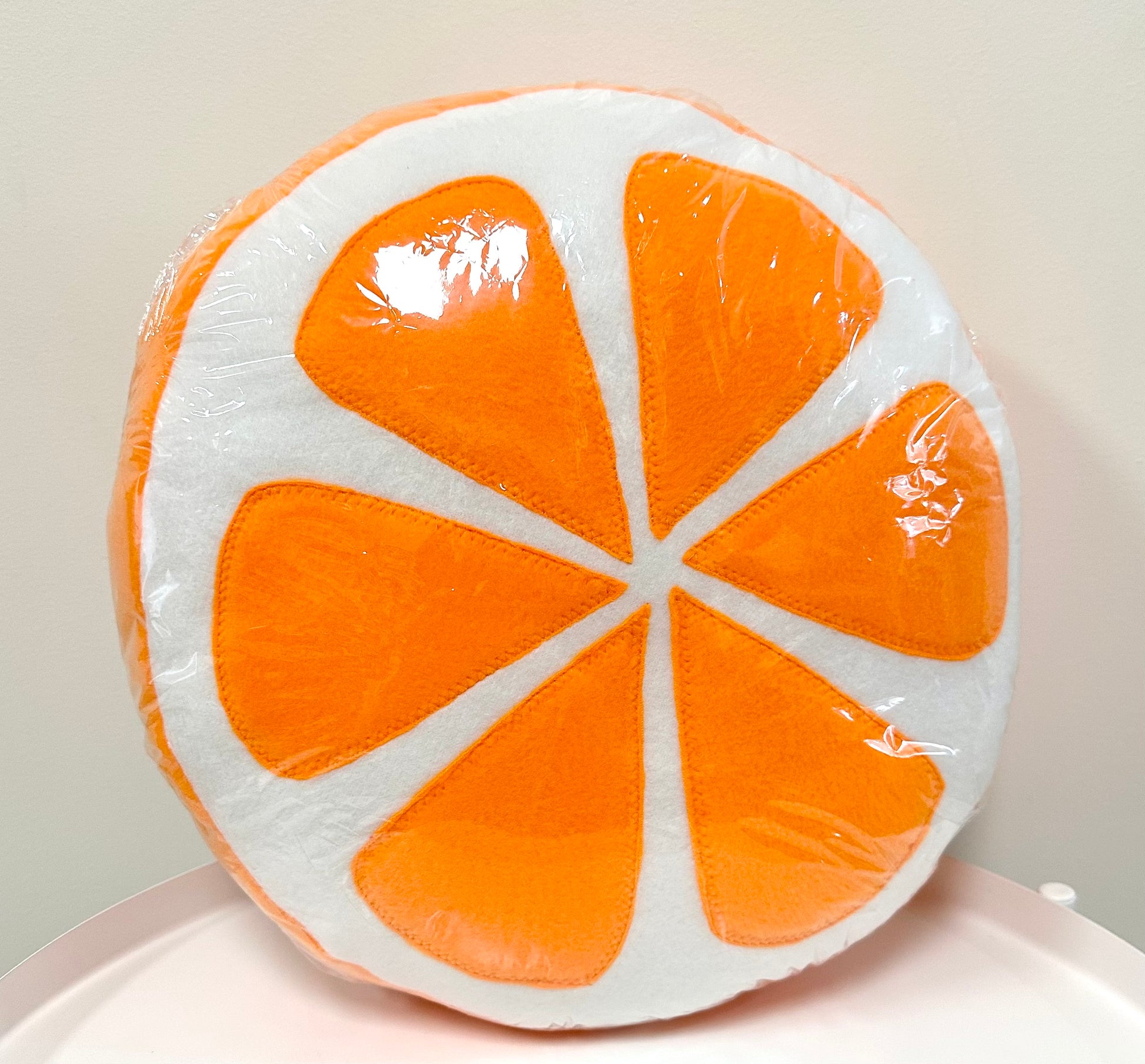 Orange slice pillow