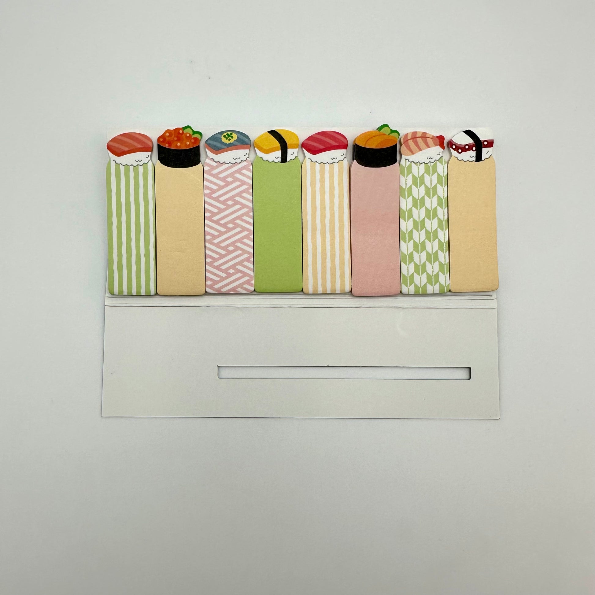 Assorted sushi page tabs. 8 varieties in the pack.