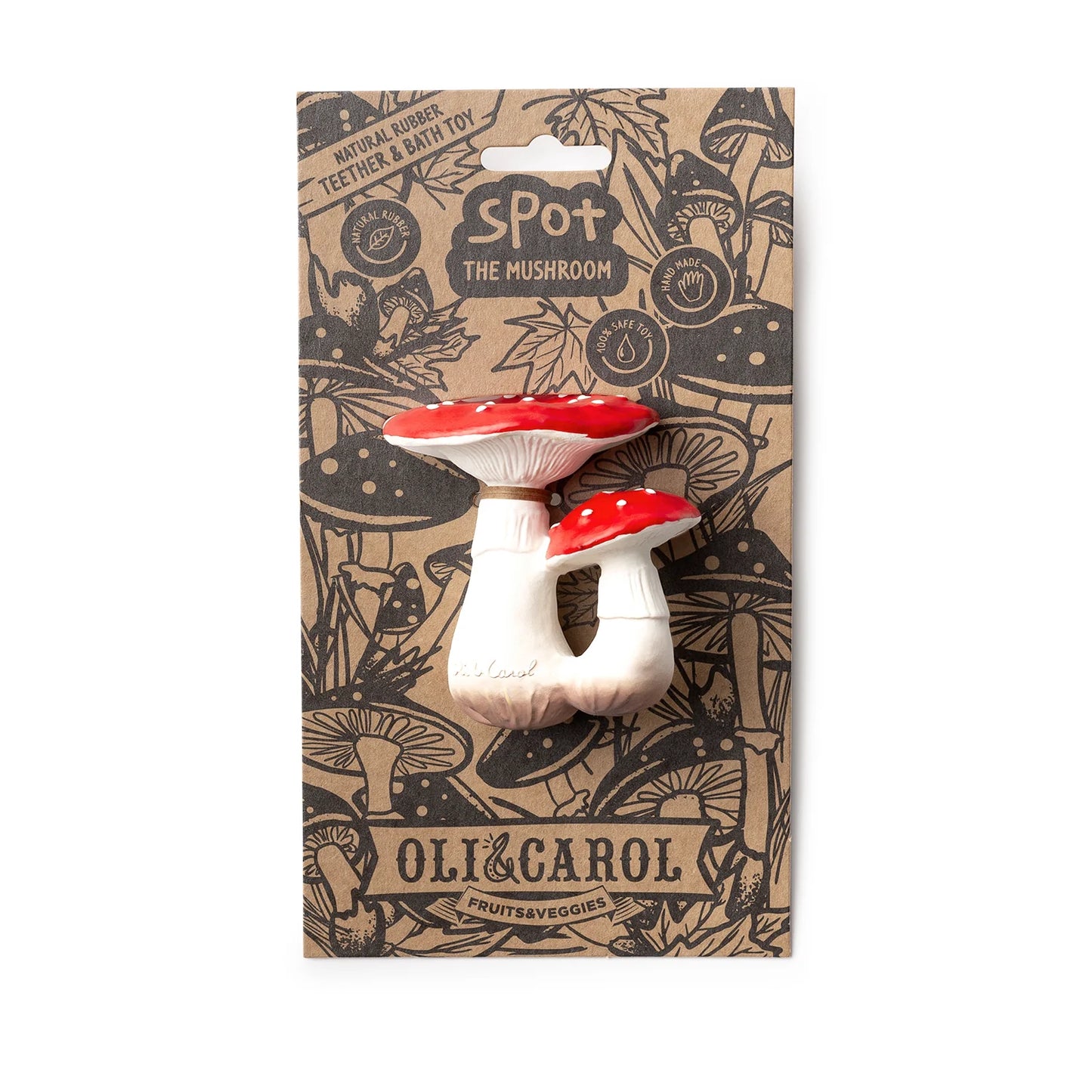 Spot Mushroom baby toy in packaging.
