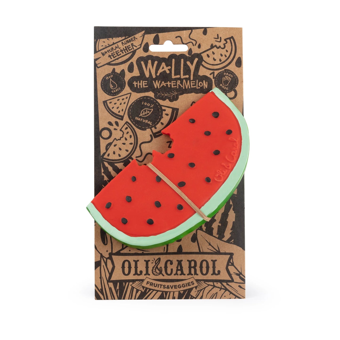 Wally Watermelon baby toy in packaging.