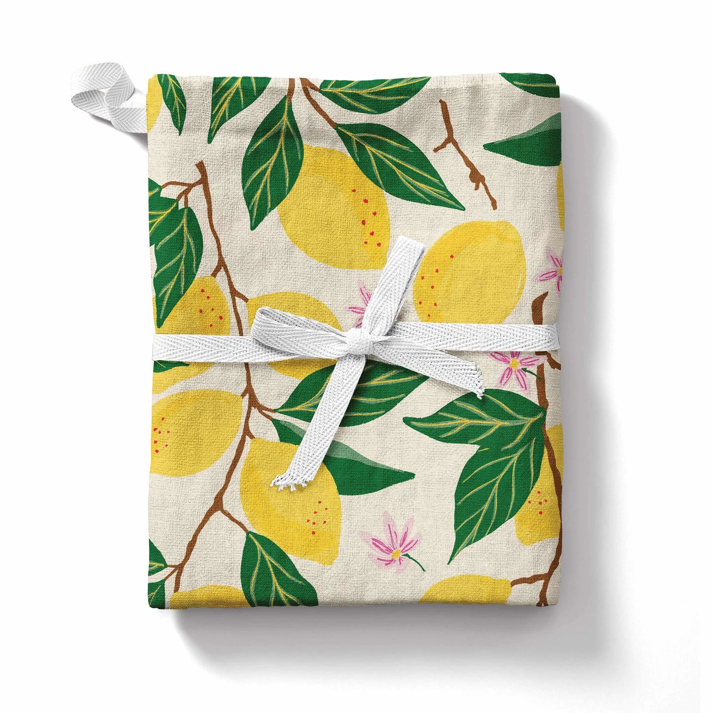 Tea towel in Lemon Grove print 