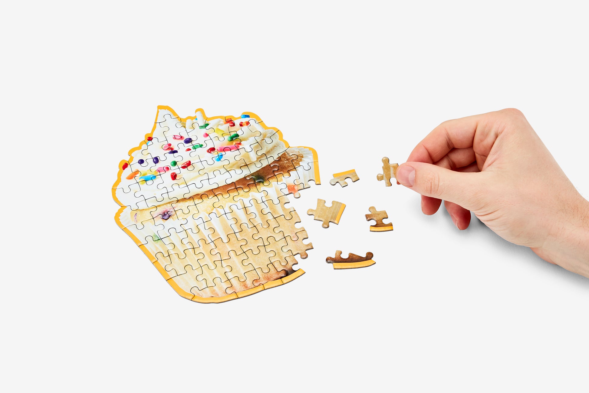 completing cupcake puzzle 