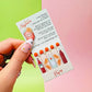 Close up of interior of negroni matchbook + negroni recipe