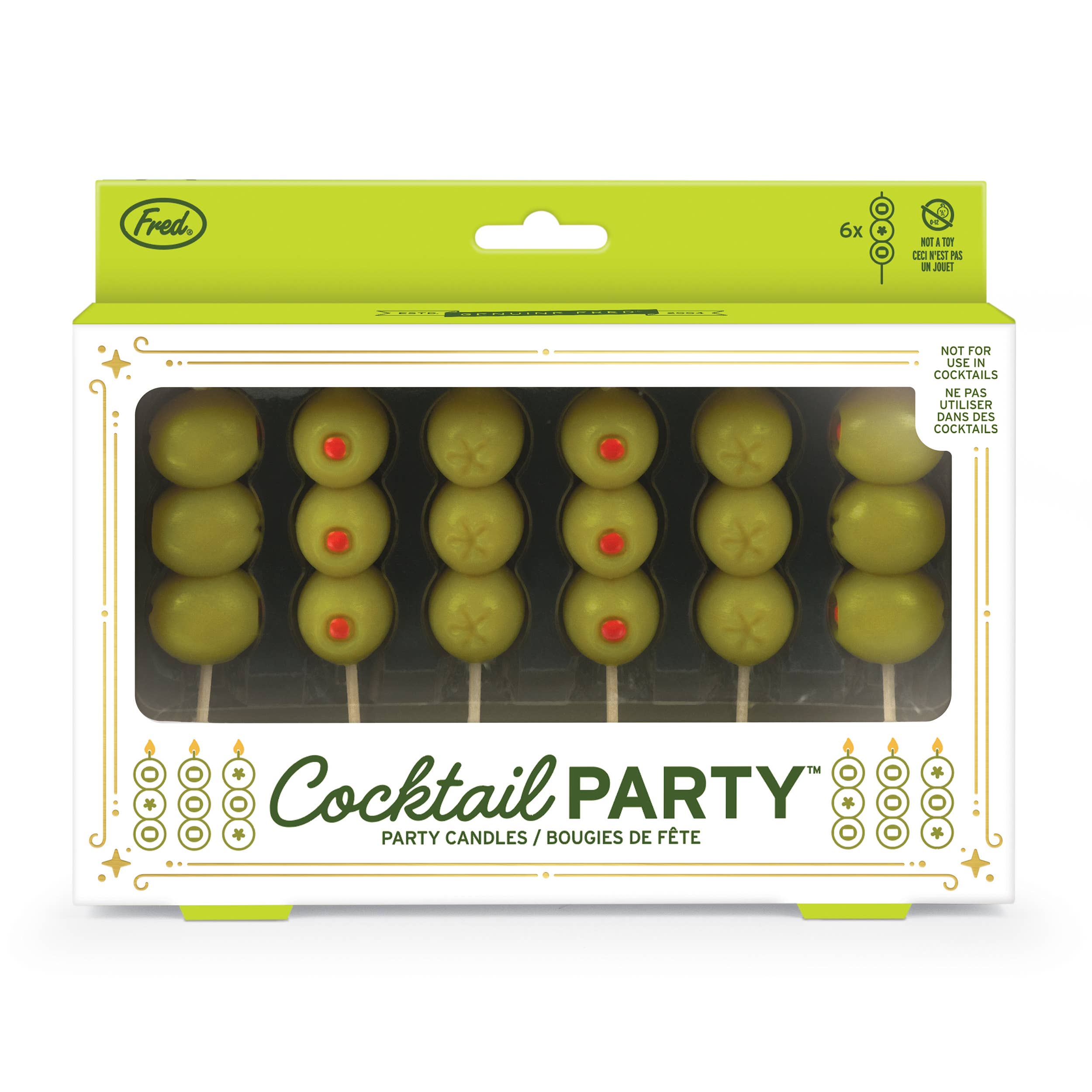 COCKTAIL PARTY Olive Candles - Set of 6 - Thumbnail 2