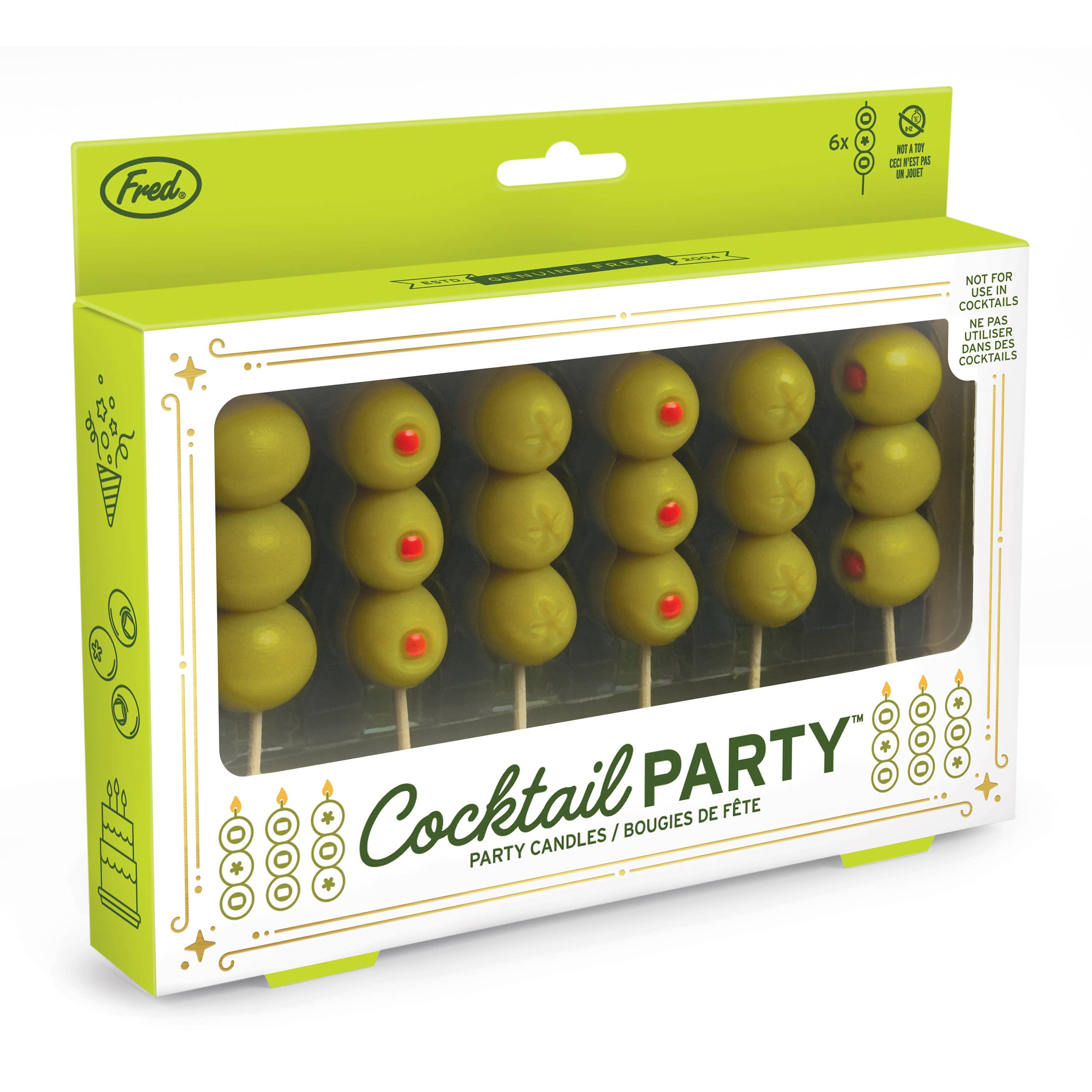 COCKTAIL PARTY Olive Candles - Set of 6 - Thumbnail 3