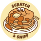 single scratch and sniff pancake sticker 