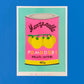 Illustration of a pink can labeled 'Marinella Pomodori' on a blue background