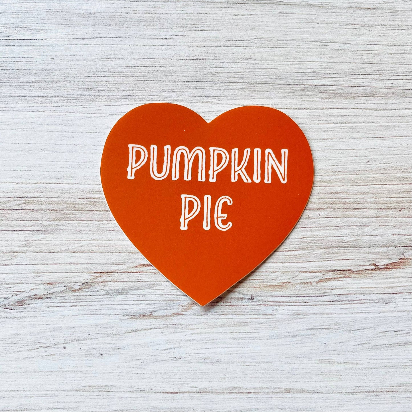 Single Pumpkin Pie heart sticker