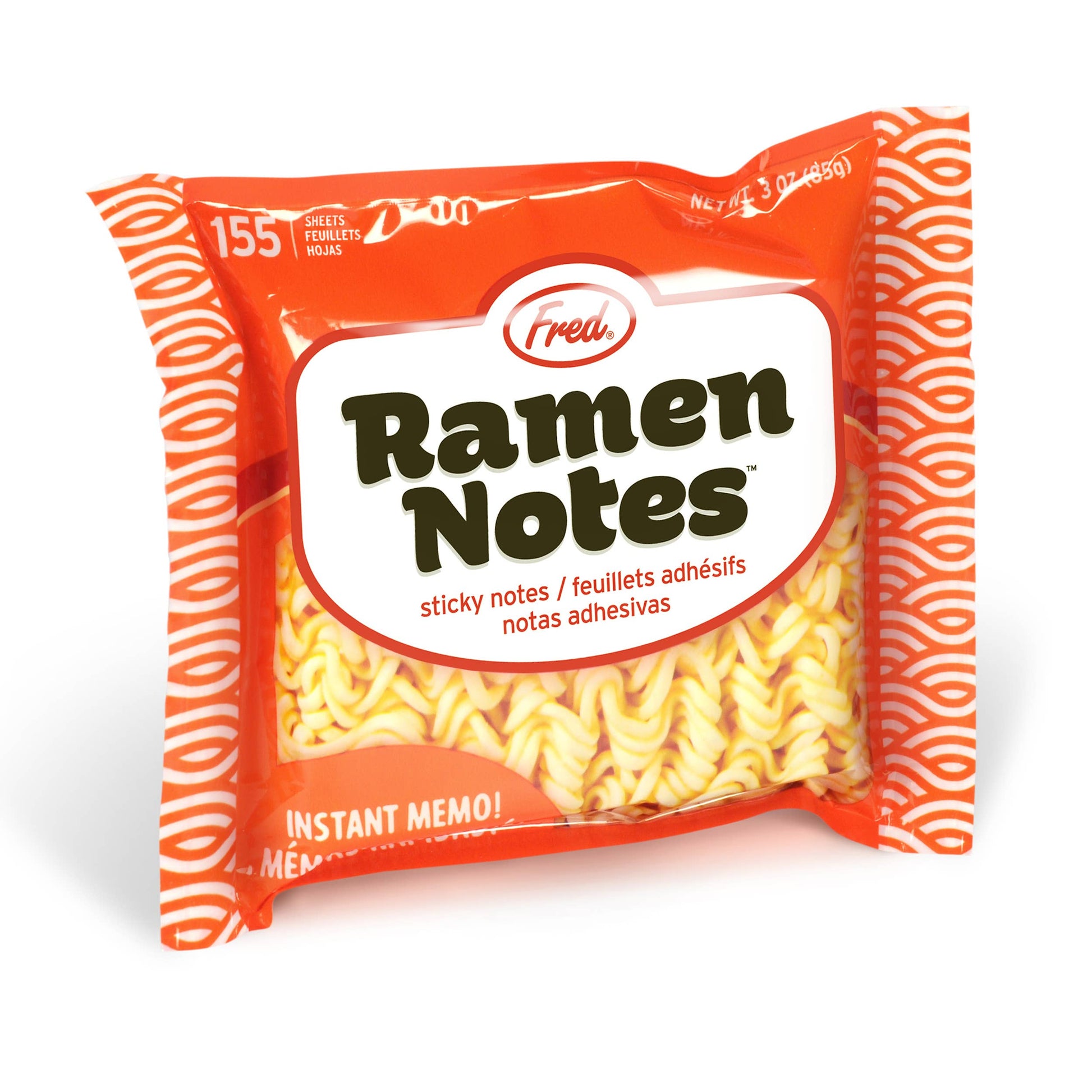 Ramen Notes. Sticky notes inside packaging that looks exactly like instant ramen.