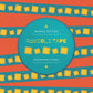 teal background washi tape with yellow ravioli design 