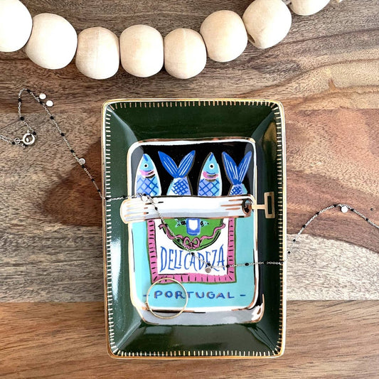 Sardine trinket tray on table 