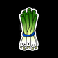 scallion bunch sticker on a black background 
