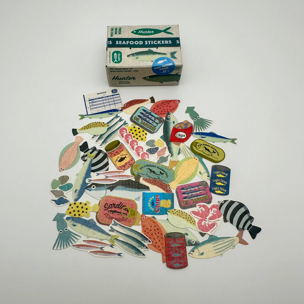 Sticker Box. Amazon Mini Sticker Box: Seafood – Parchment Paper