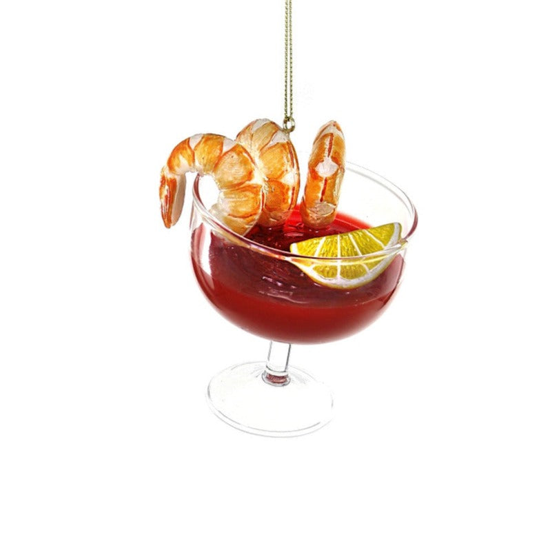 Glass Shrimp Cocktail Ornament