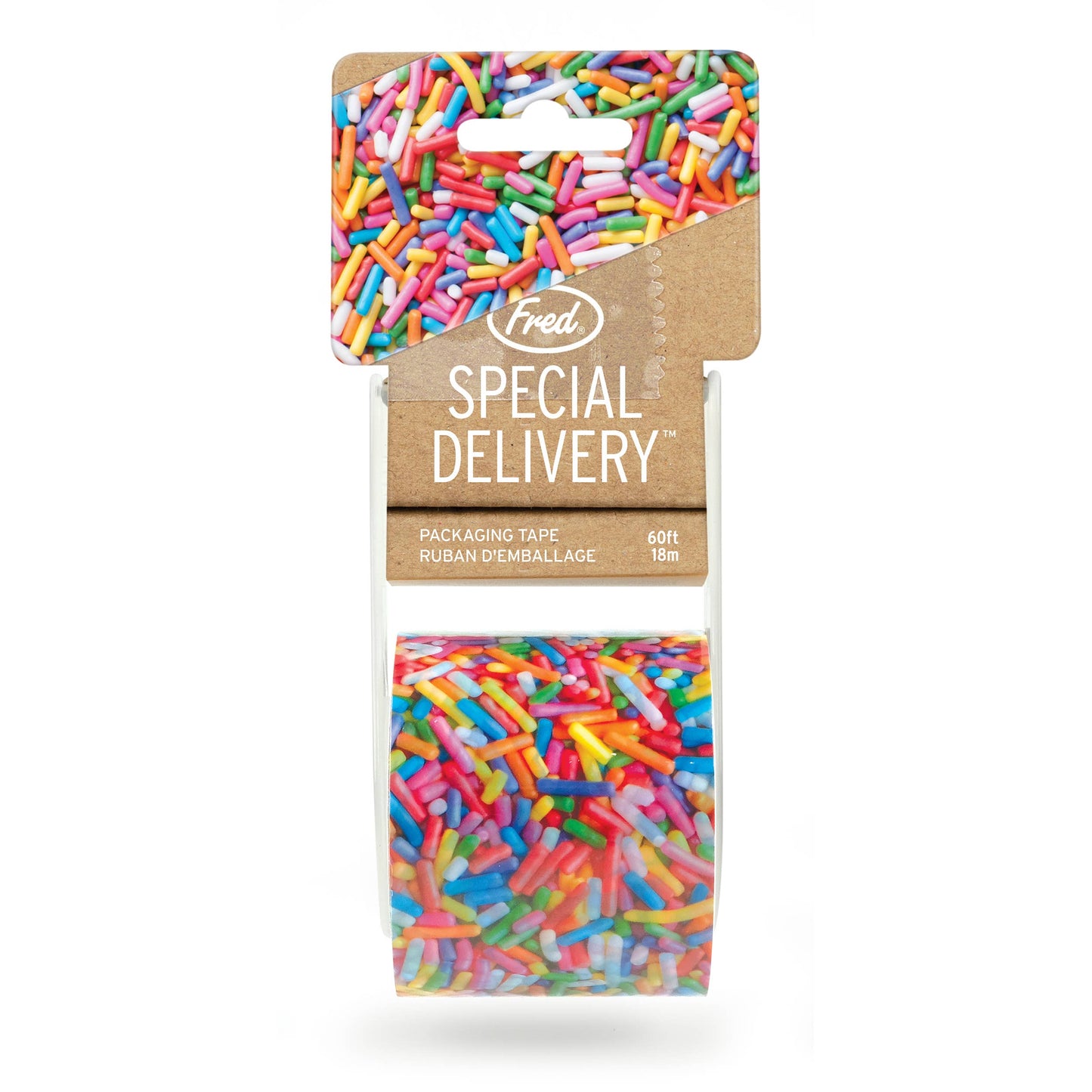 Packaging tape that looks like sprinkle