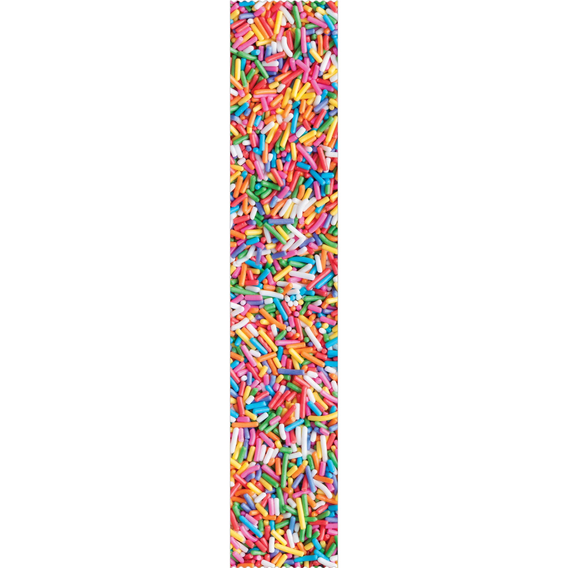 Full strip of sprinkles packaging tape so you can see the repeat pattern.