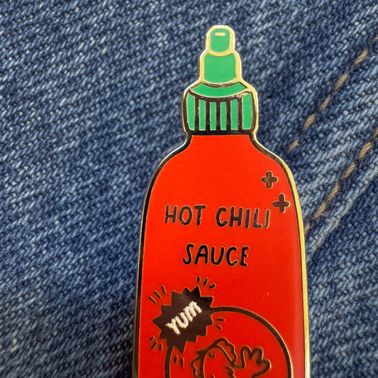 Sriracha Enamel Pin