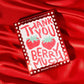 box set of strawberry themed thank you cards pictured on red background